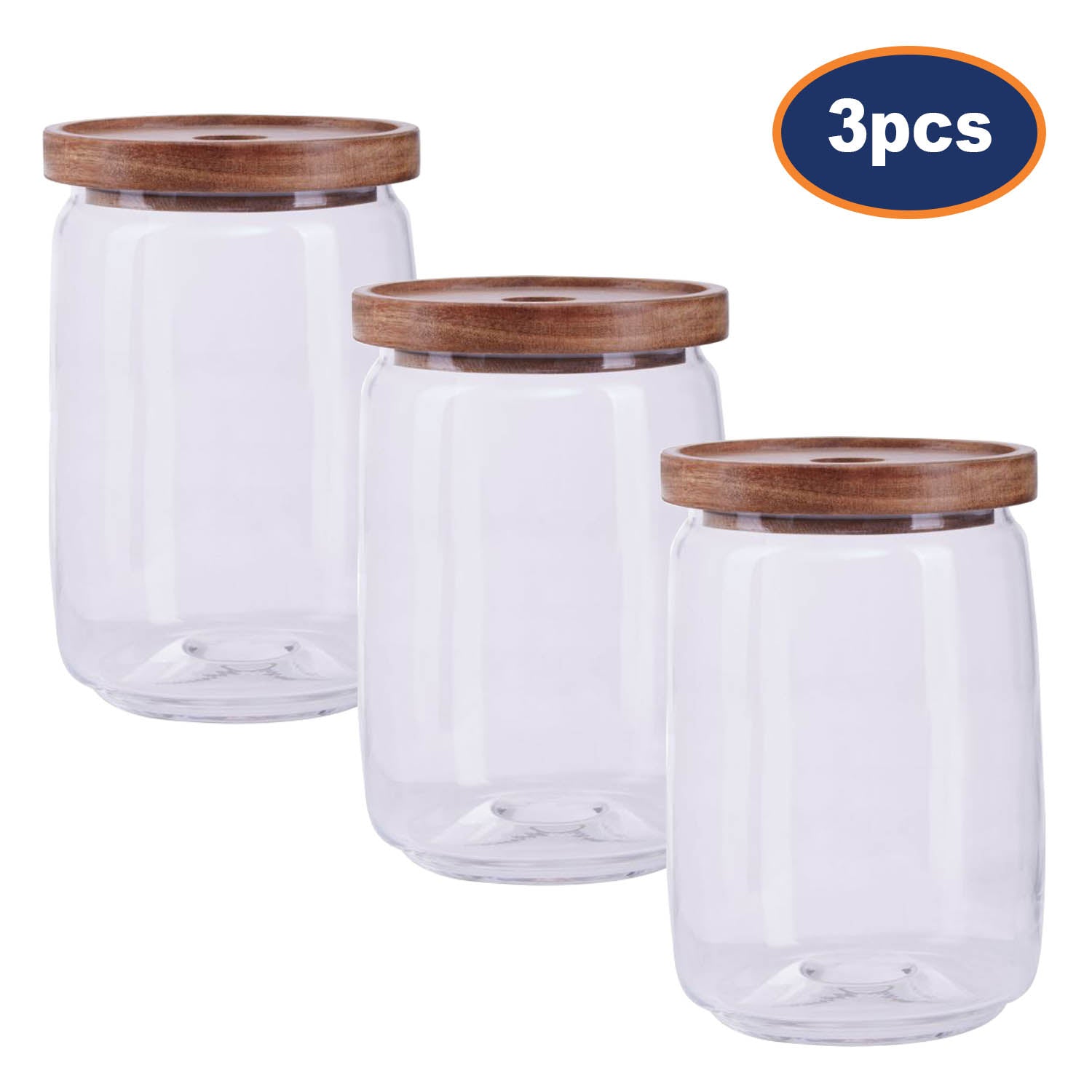 3pcs Tromso Glass Storage Jar 1260ml Container