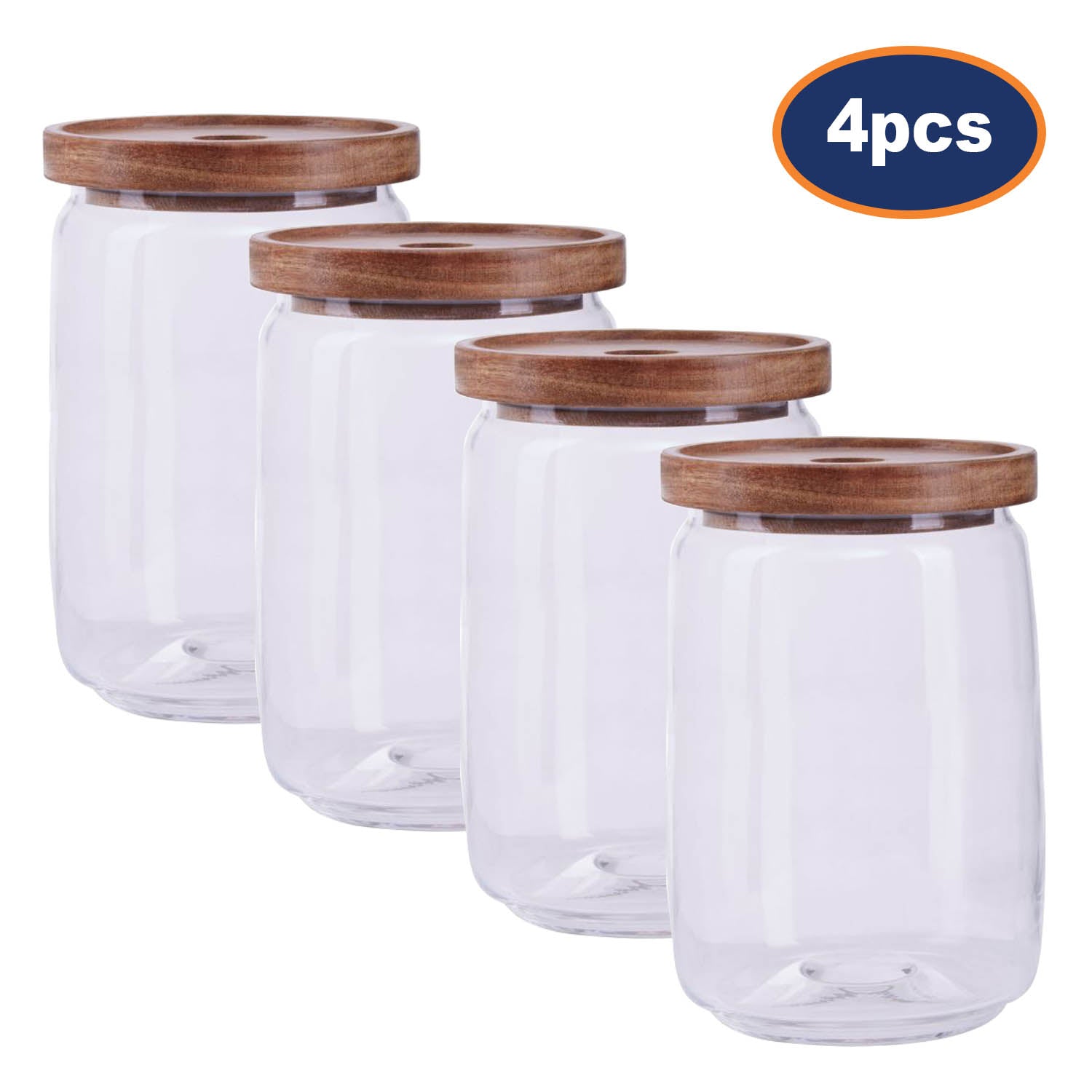 4pcs Tromso Glass Storage Jar 1260ml Container