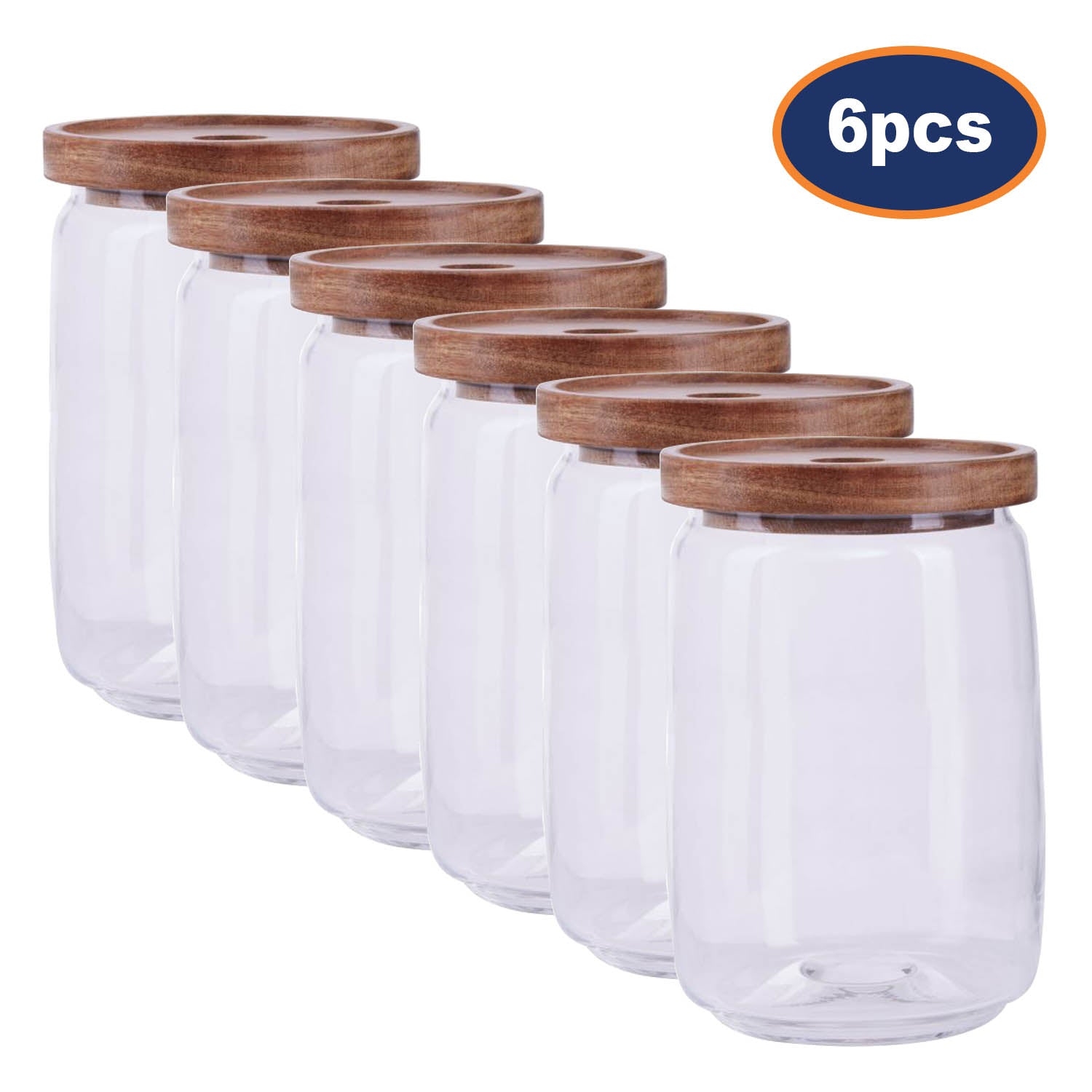 6pcs Tromso Glass Storage Jar 1260ml Container