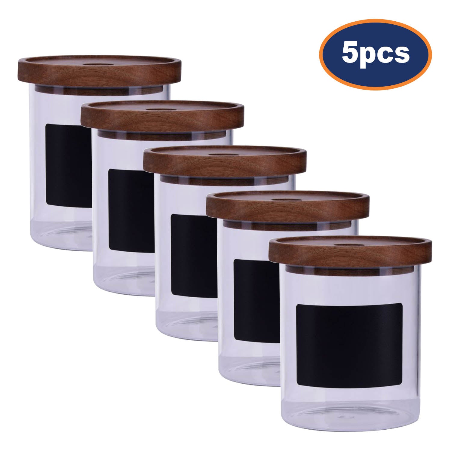 5pcs Tromso Chalkboard Glass Storage Jar 750ml Container