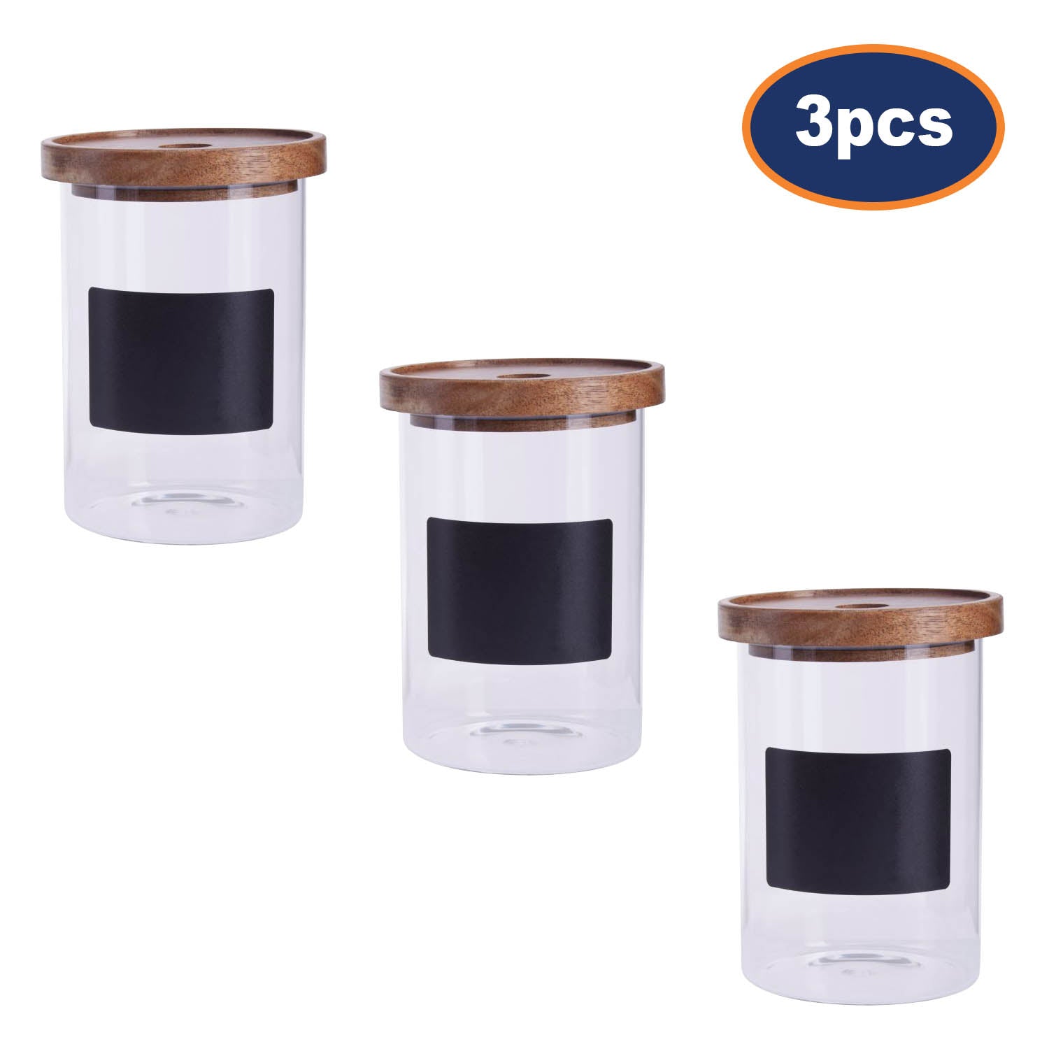 3pcs Tromso Chalkboard Glass Storage Jar 950ml Container