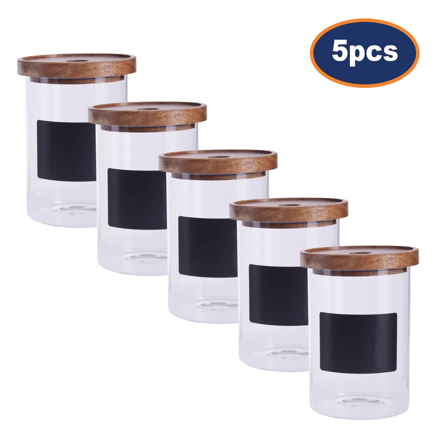 5pcs Tromso Chalkboard Glass Storage Jar 950ml Container