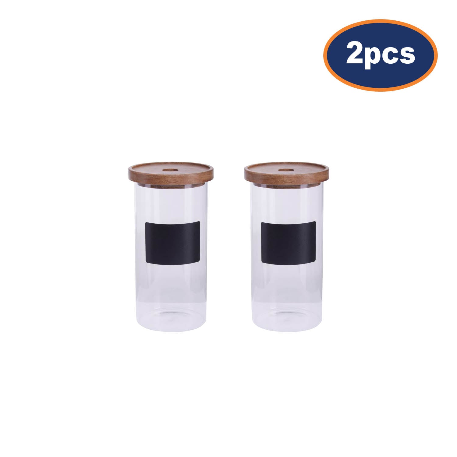 2pcs Tromso Chalkboard Glass Storage Jar 1300ml Container