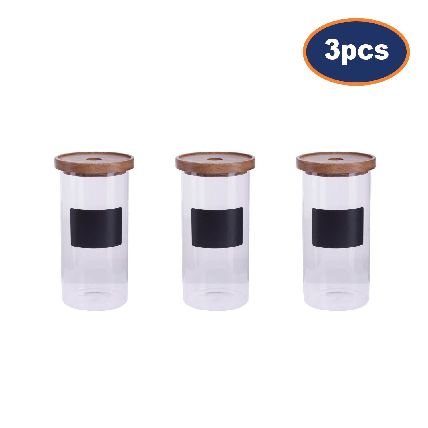 3pcs Tromso Chalkboard Glass Storage Jar 1300ml Container