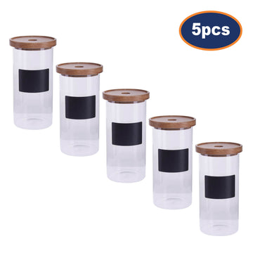 5pcs Tromso Chalkboard Glass Storage Jar 1300ml Container