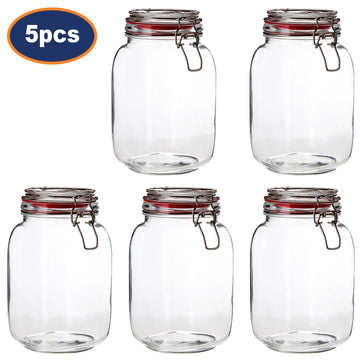 5pcs 1500ml Deli Clip Top Canister Jar