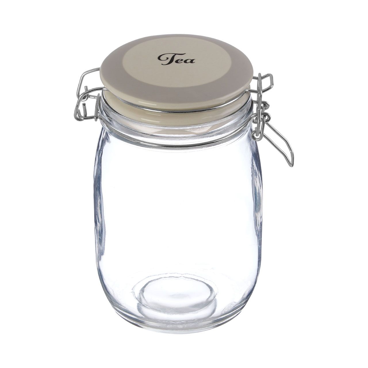Grocer Tea Storage Jar Ceramic Lid 1 Litre