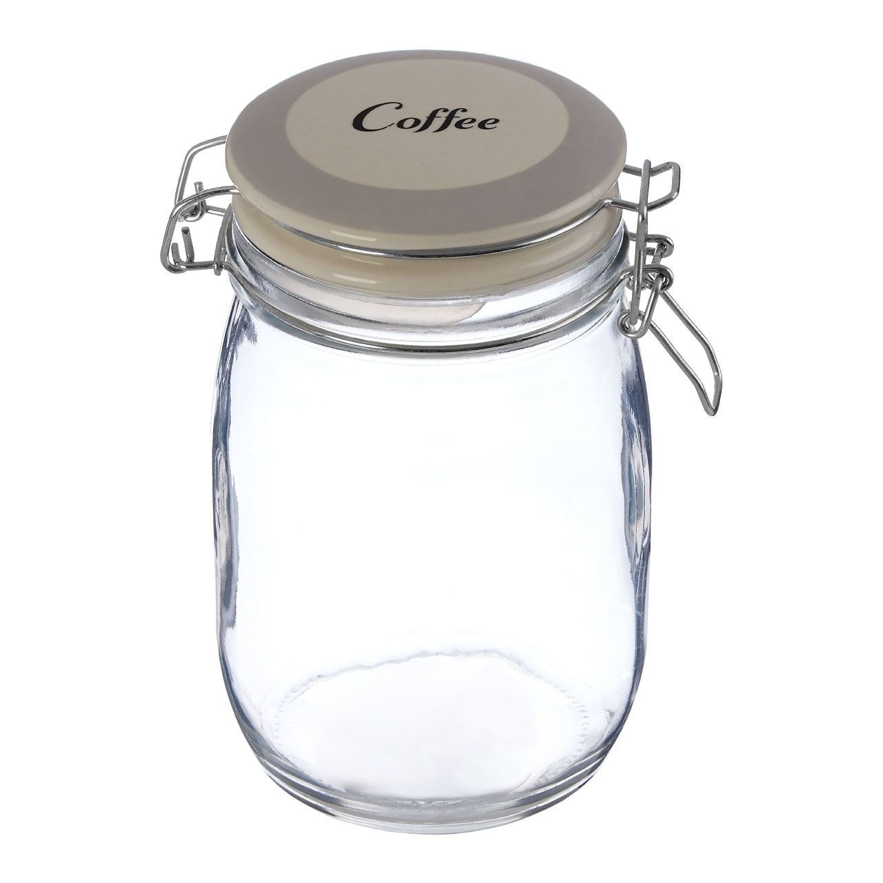Grocer Coffee Storage Jar Ceramic Lid 1 Litre