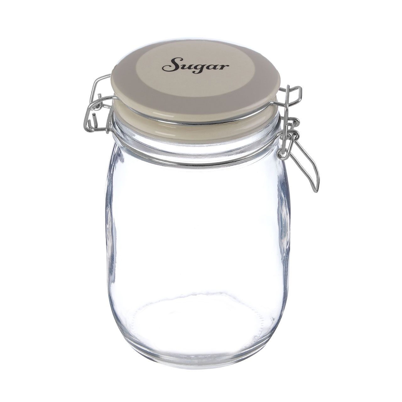 Grocer Sugar Storage Jar Ceramic Lid 1 Litre