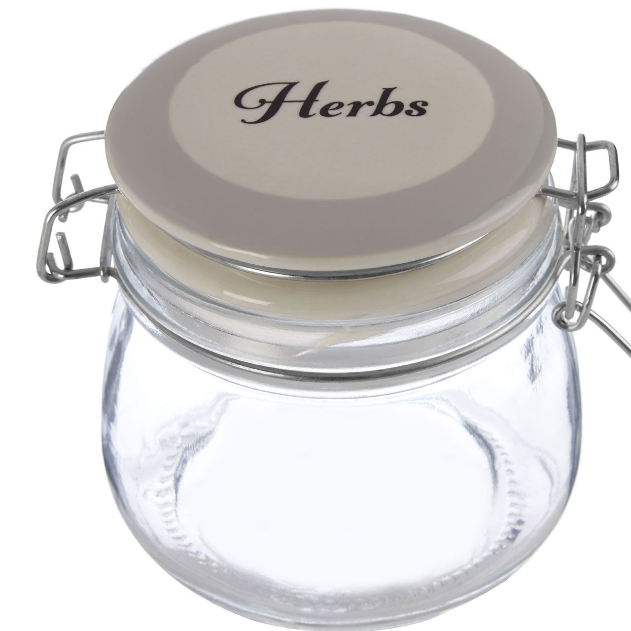 Grocer Herbs Storage Jar Ceramic Lid 500 ml