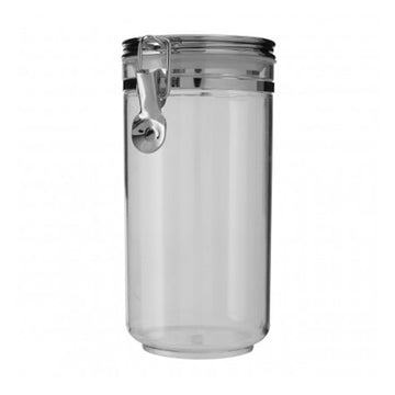 2pcs Gozo Large Silver Plastic Food Storage Canister