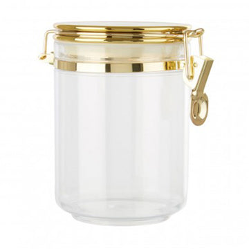 2pcs Gozo Medium Gold Plastic Food Storage Canister