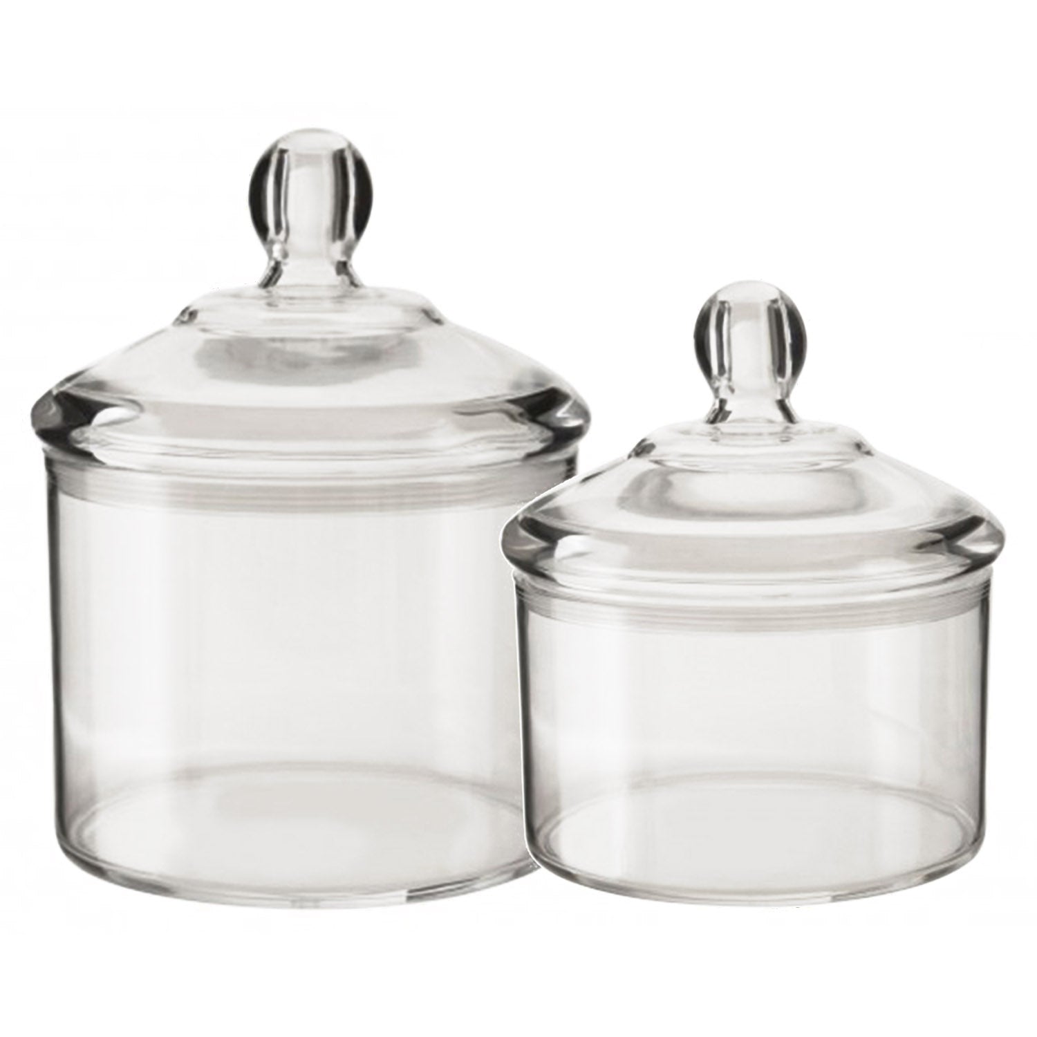 2-pc Gozo Medium & Large Clear Plastic Storage Canister