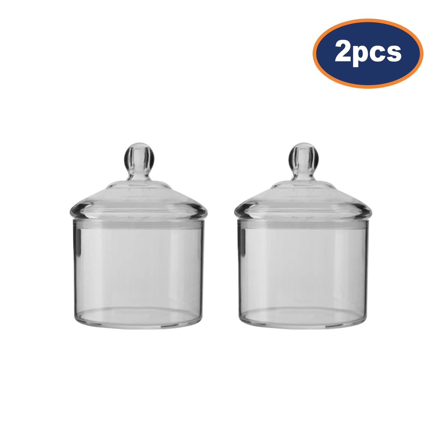 2pcs Gozo Large Transparent Food Storage Canister with Lid