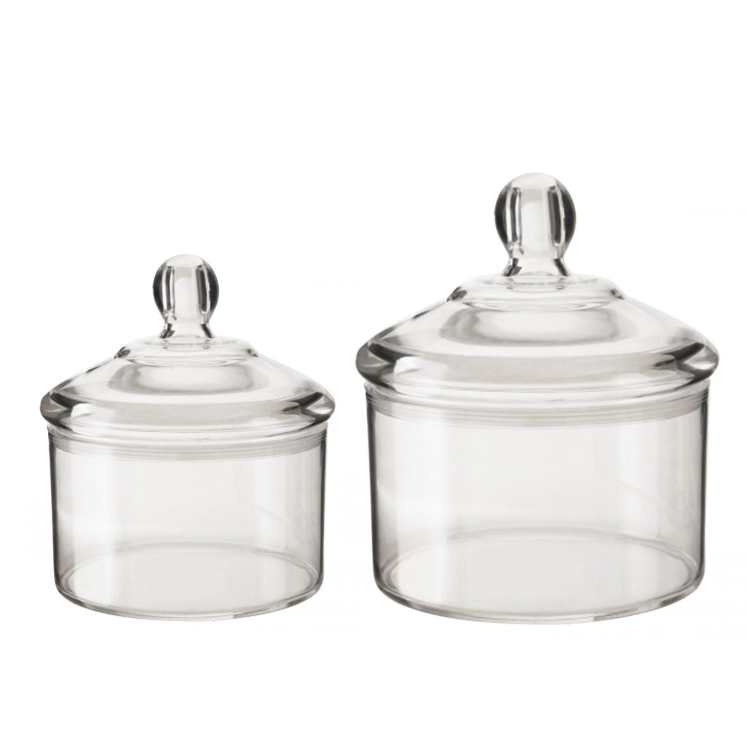 2-pc Gozo Small & Medium Clear Plastic Storage Canister