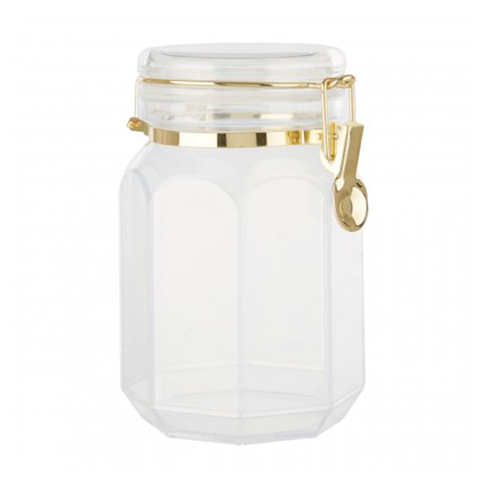 Gozo Large Gold Octagonal Canister