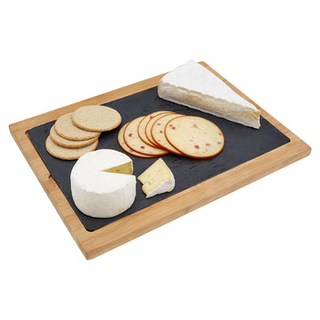 Acacia Solid Wooden Slate Nibbles Kitchen Food Serving Board