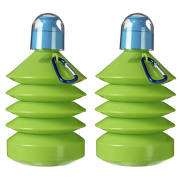 2Pcs 650ml Mimo Green Collapsible Drinking Bottle