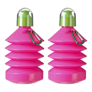 2Pcs 650ml Mimo Pink Collapsible Drinking Bottle