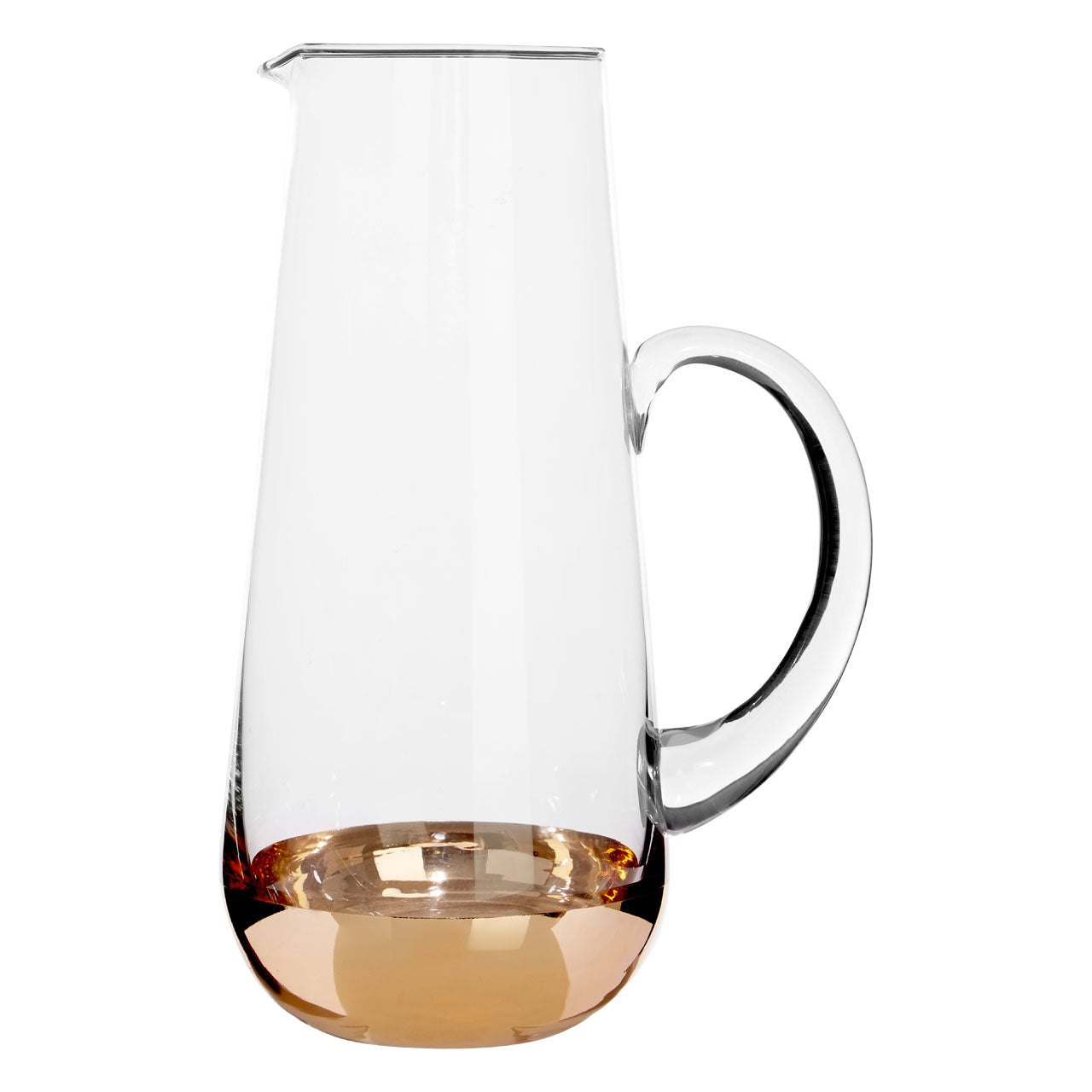 Vista Clear Glass Gold Base Pitcher