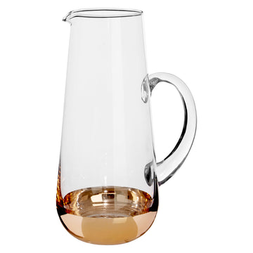 Vista Clear Glass Gold Base Pitcher