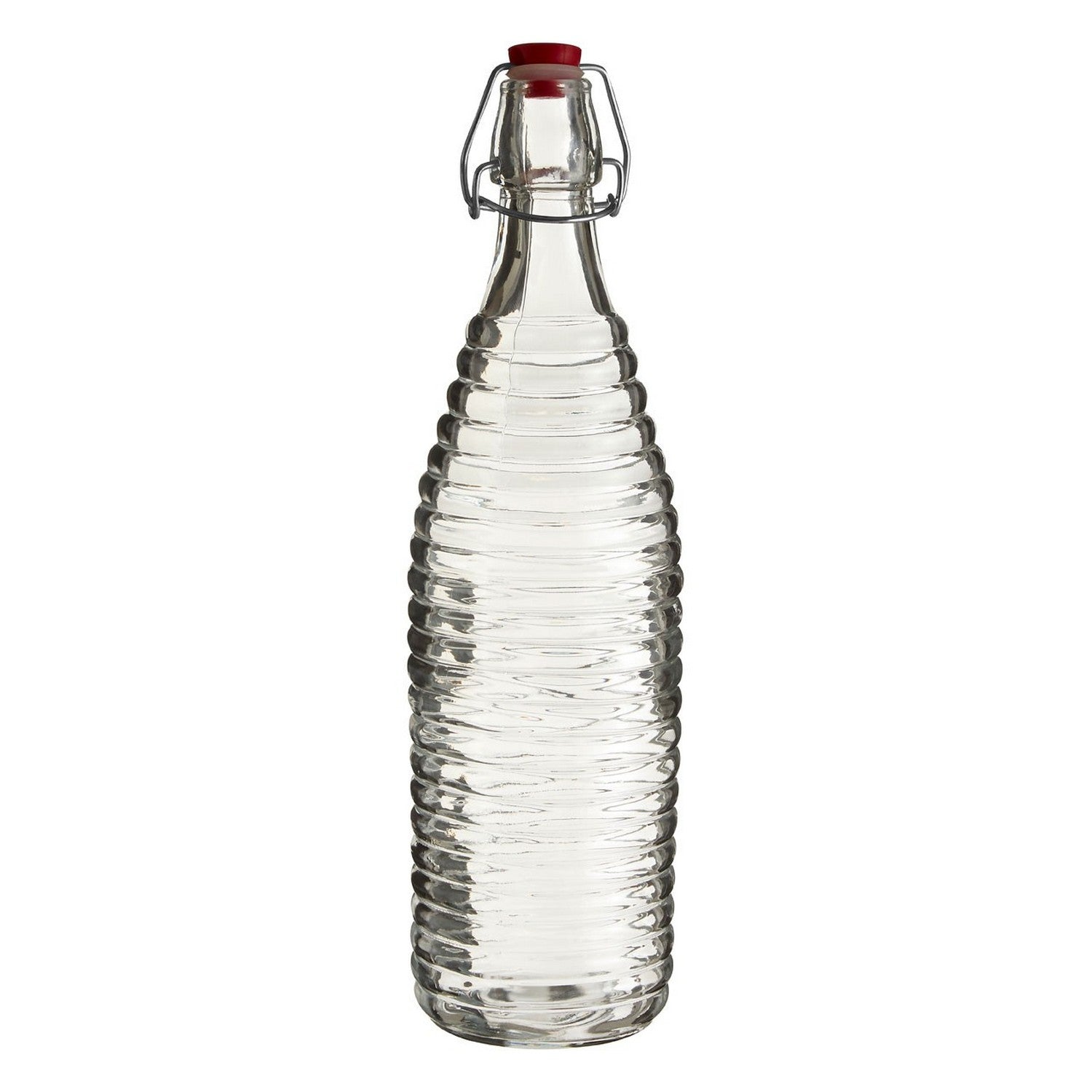 1 Litre Clear Glass Bottle With Clip Stopper