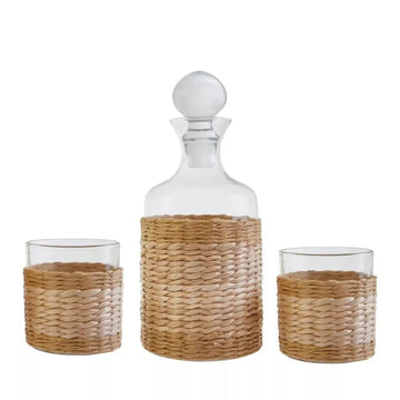 Junis 3Pc Glass & Decanter Set