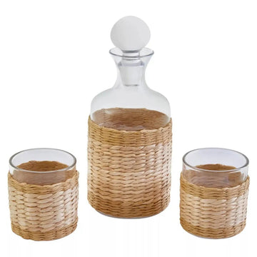 Junis 3Pc Glass & Decanter Set