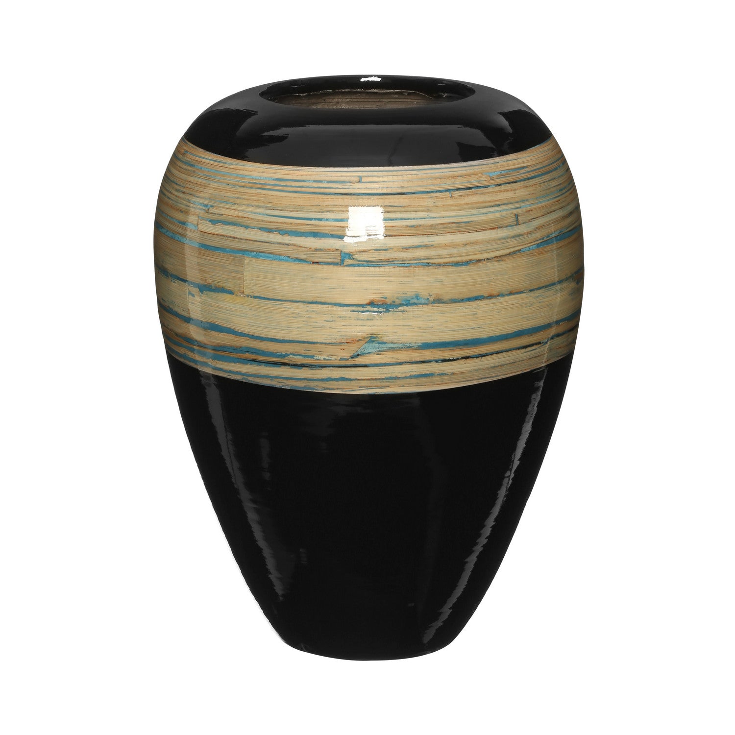 Decorative Black Brown Bamboo Vase Home Decor Ornament