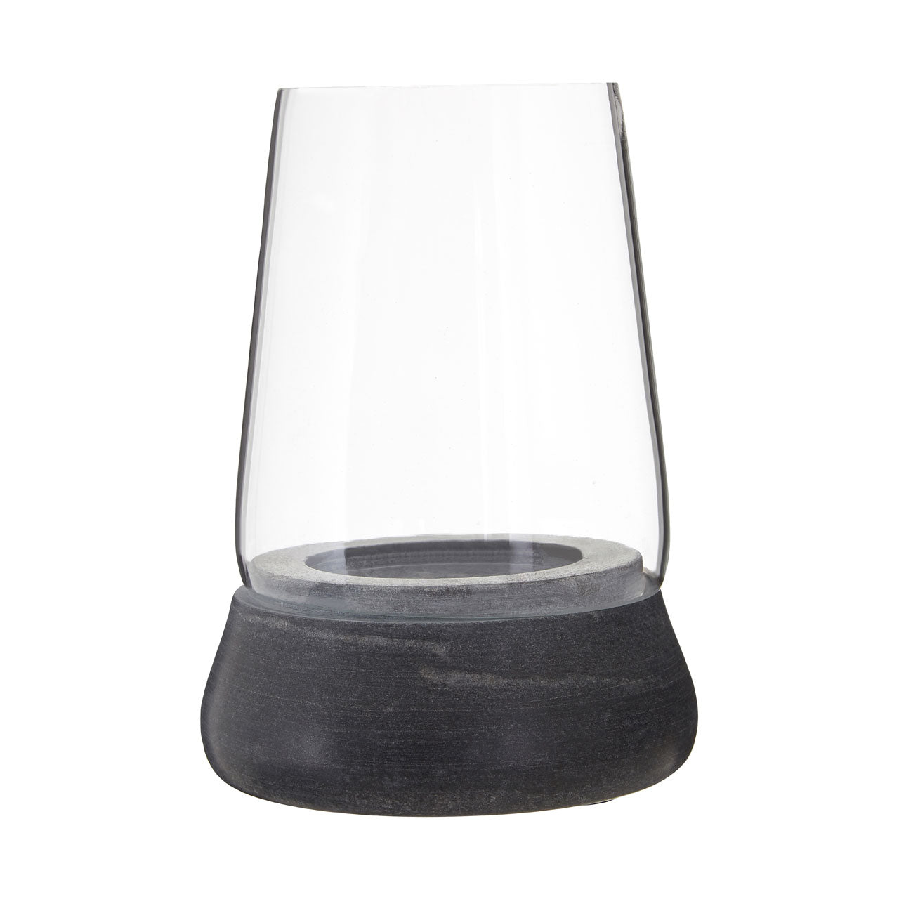 Kyrin Grey Marble & Glass Candle Holder