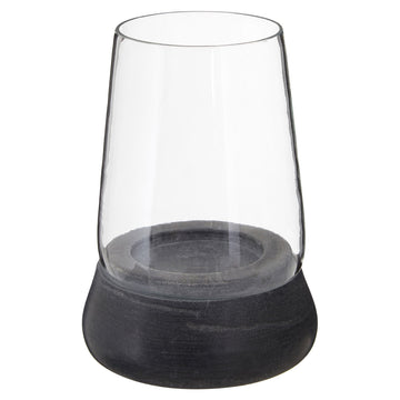 Kyrin Grey Marble & Glass Candle Holder