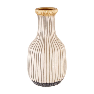 Veno Large White Earthenware Vase