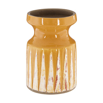 Reyo Small Ochre Coloured Earthenware Vase