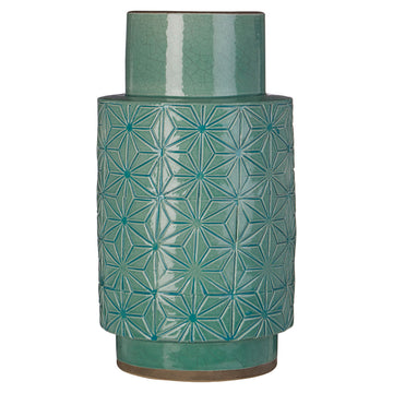 Axen Turquoise Earthenware Vase