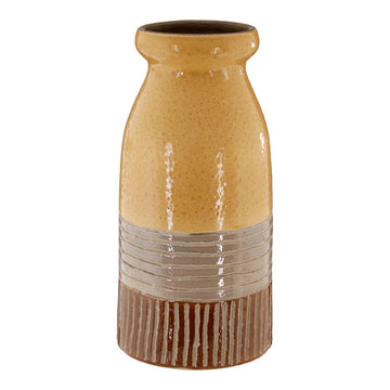 Noza Brown & Grey Earthenware Vase