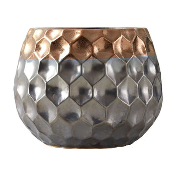 Cosmos Large Metallic Porcelain Planter