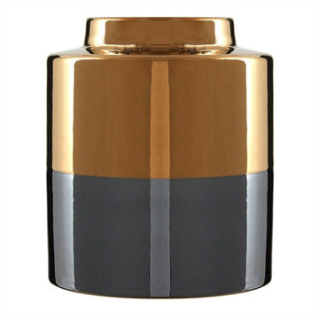 Stellaris Small Grey & Gold Metallic Vase