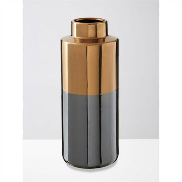 Stellaris Large Grey & Gold Metallic Vase