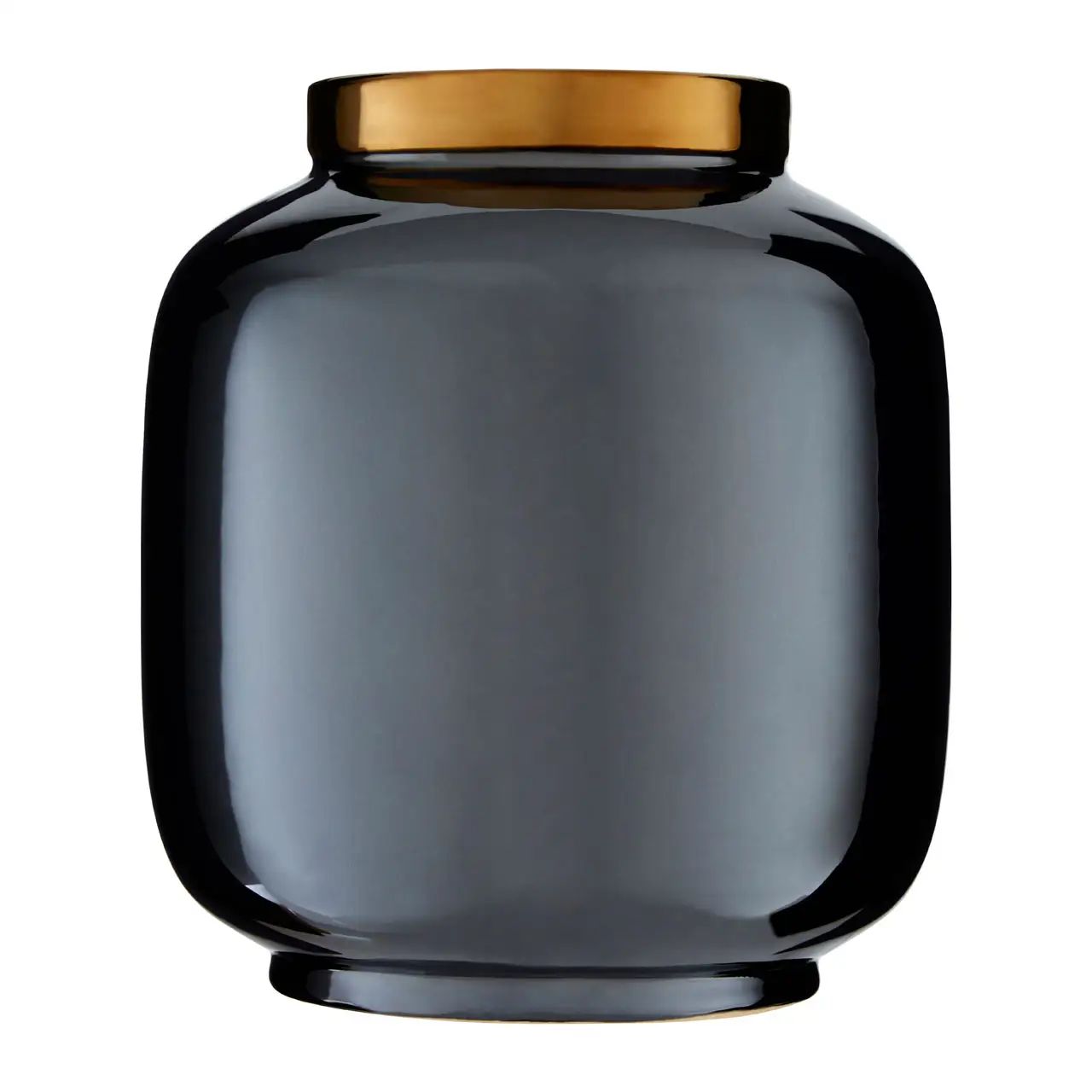 Stellaris Black & Gold Metallic Vase