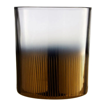 Accento Smoked Gold Finish Glass Tealight Holder