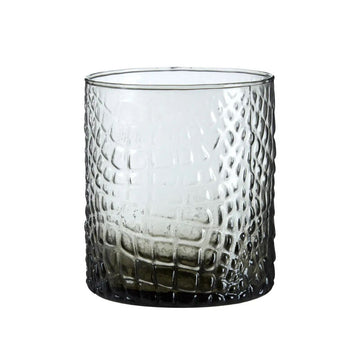 2Pcs Darain Smoked Effect Glass Tealight Holders