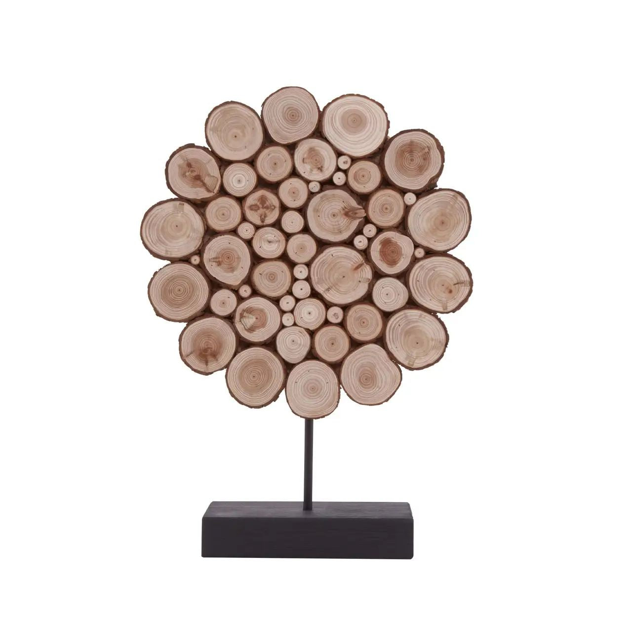 Lacara Wooden Floral Design Sculpture