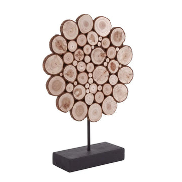 Lacara Wooden Floral Design Sculpture