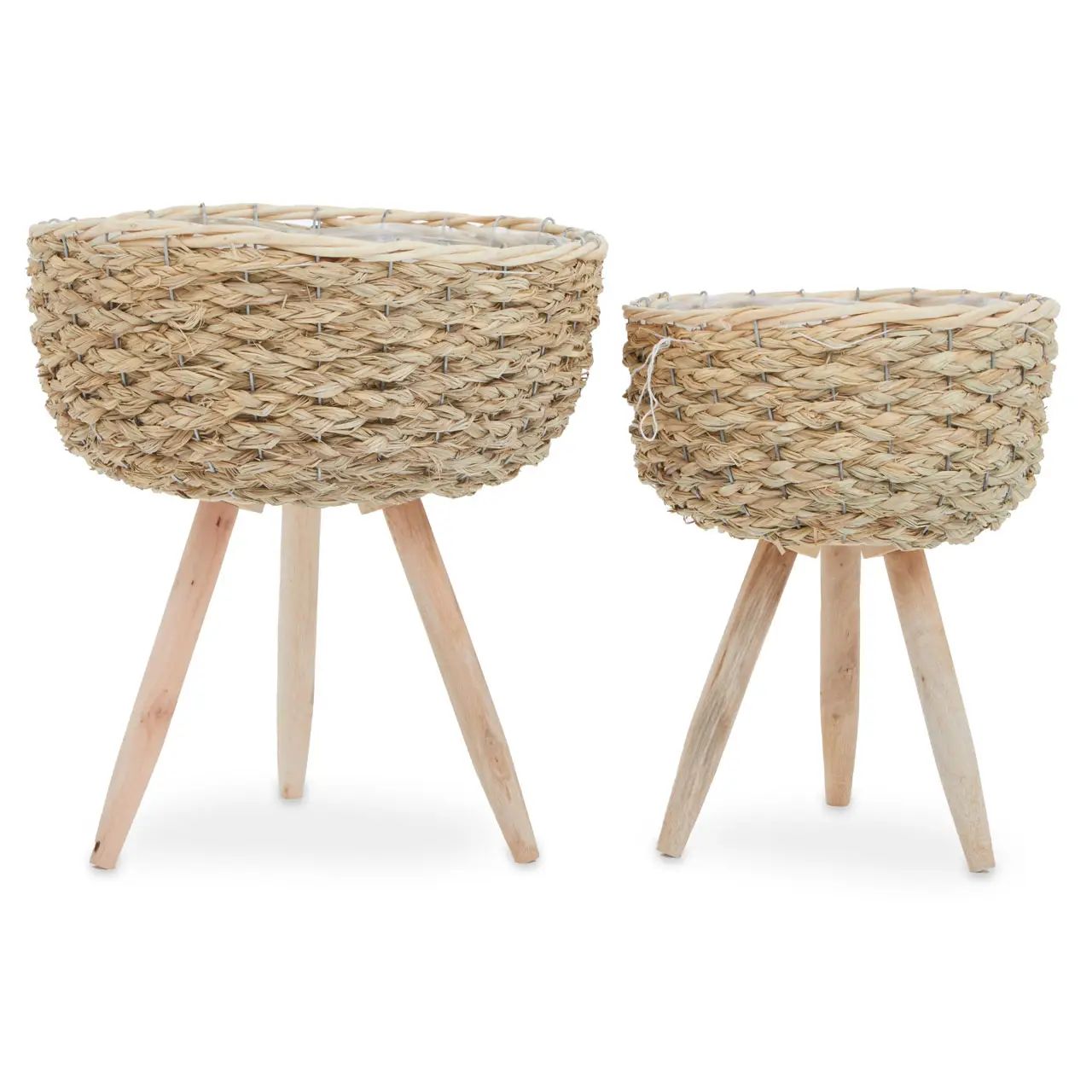Lentia 2pcs Natural Woven Planters