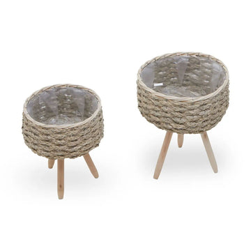 Lentia 2pcs Natural Woven Planters