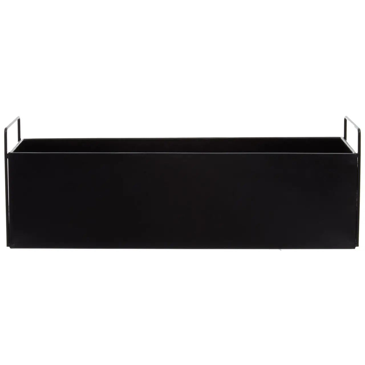 Ashwin Large Black Iron Plant Box