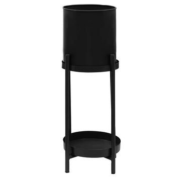 Ashwin Black Iron 2 Tier Plant Stand