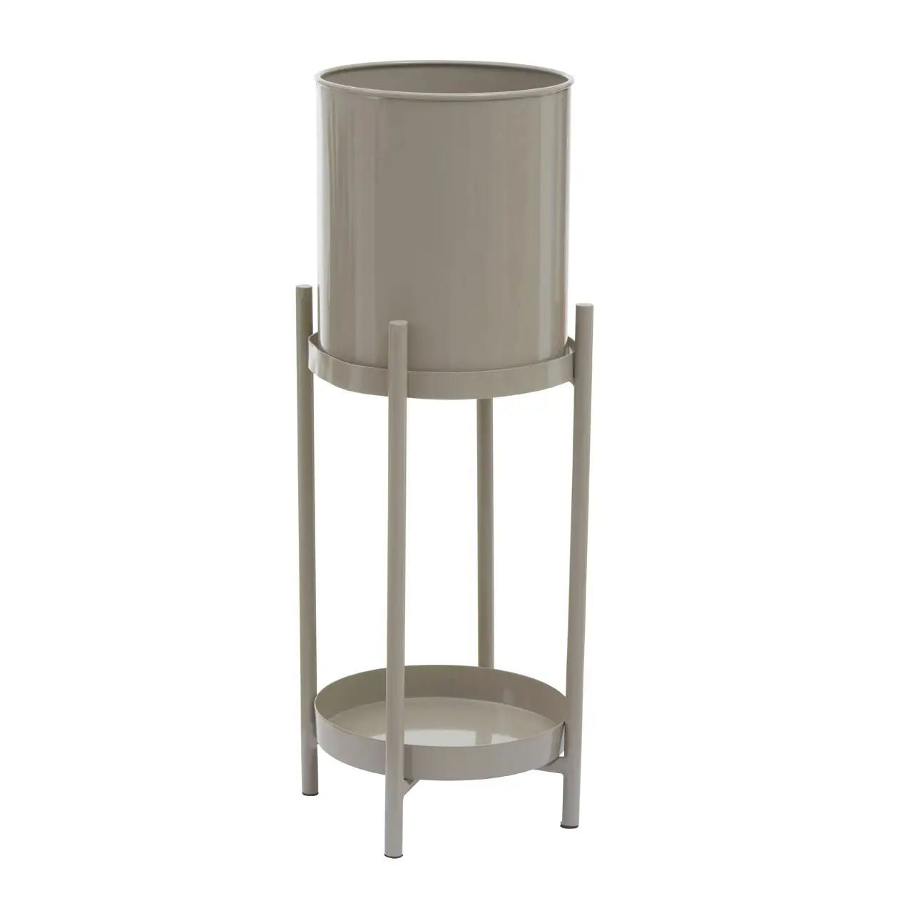 Ashwin Grey Iron 2 Tier Plant Stand