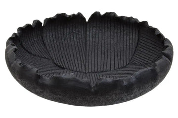 Groc Black Polyresin Flat Bowl