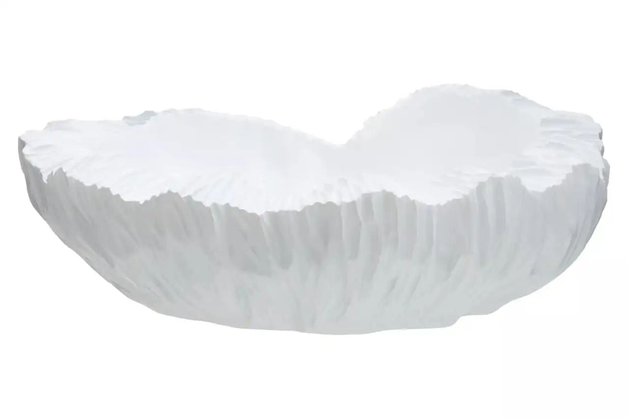 Groc White Polyresin Bowl